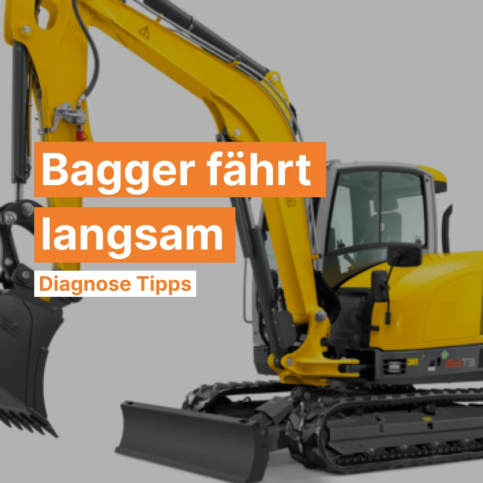 Bagger fährt langsam